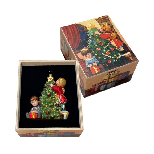Ялинкова іграшка Komozja у подарунковій коробці Діти прикрашають ялинку