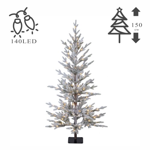 Искусственная елка ZELENA Джерси заснеженная 140LED В150