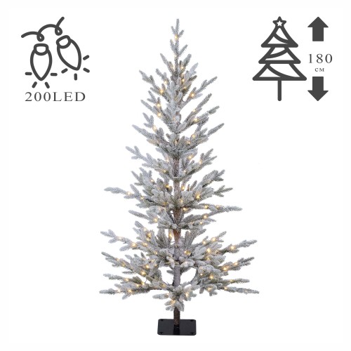 Искусственная елка ZELENA Джерси заснеженная 200LED В180