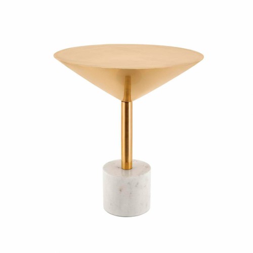 Металлический столик Abhika кофейный Cone бело-золотой В58