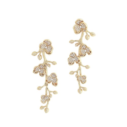Сережки Anabel Aram Orchid White золотые