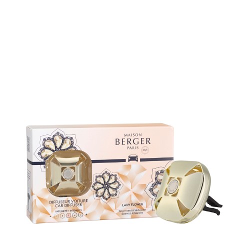 Аромадиффузор для авто Maison Berger Eternity Lady Flower золотой