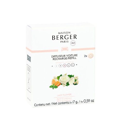Запасной блок в аромадиффузор для авто Maison Berger х2 Eternity Lady Flower