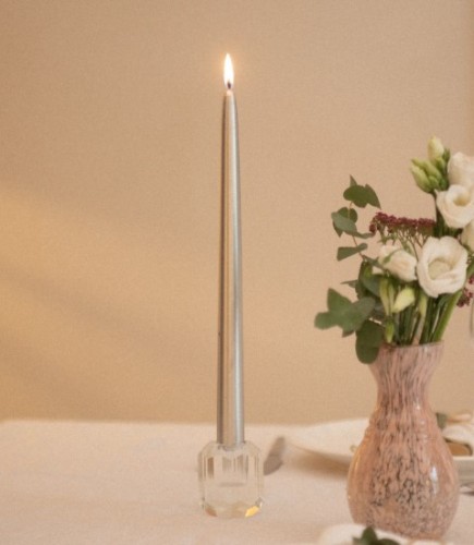Французька свічка Myjoliecandle Flambeaux 2,2х29 срібна