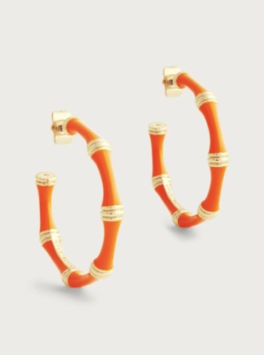 Сережки Anabel Aram Bamboo Hoop оранжевые