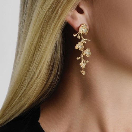 Сережки Anabel Aram Orchid White золотые