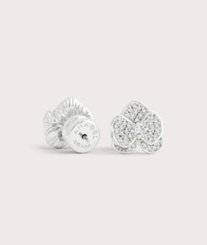 Сережки-гвоздики Anabel Aram Orchid White срібні