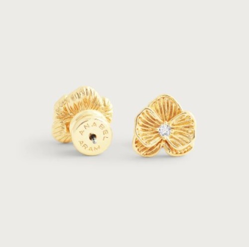 Сережки-пусети Anabel Aram Orchid Gold Stud