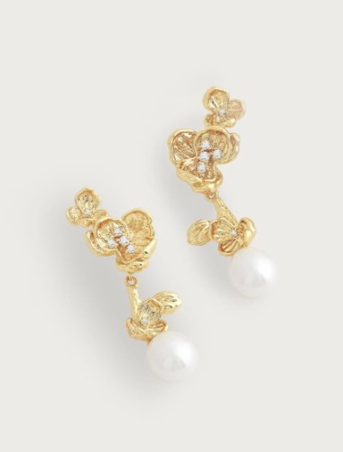 Сережки Anabel Aram Orchid з перлинами