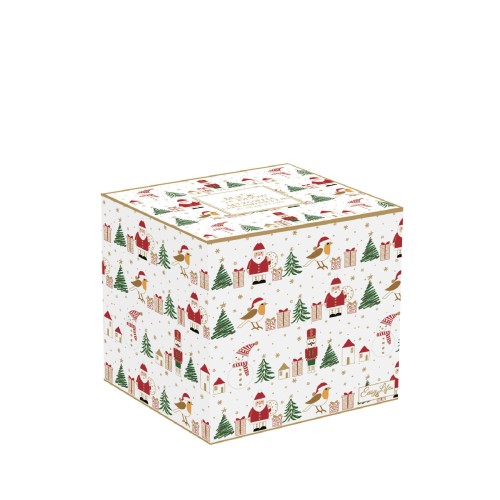 Фарфоровые чашки с блюдцем Easy Life Let it snow 120мл х4