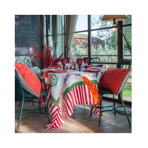 Скатертина на стіл Tessitura Toscana Hand on Xmas 170x170