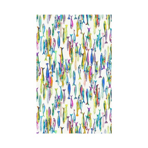 Скатертина на стіл Tessitura Toscana бавовняна Poisson Bleu 170x170