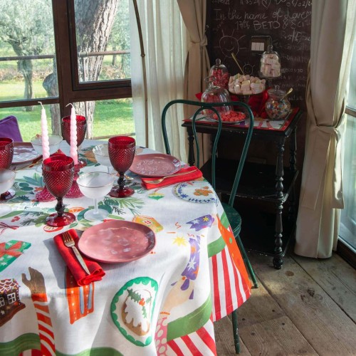 Скатертина на стіл Tessitura Toscana Hand on Xmas 270х170
