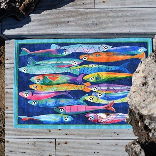 Килимок Tessitura Toscana Poisson Bleu 80х52