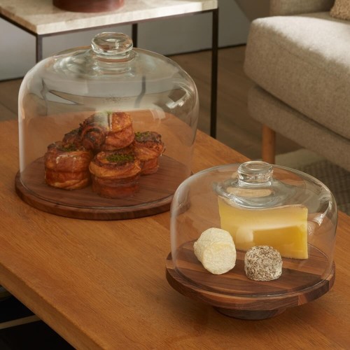Подставка для торта LSA City Dome&Walnut с крышкой Д26