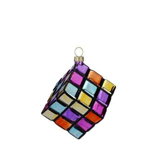Елочная игрушка Inge Glas Кубик Рубика разноцветный В9