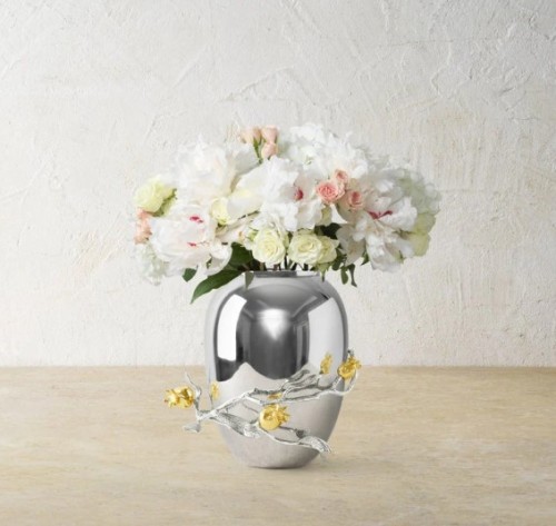 Ваза Michael Aram Pomegranate Silver & Gold В22