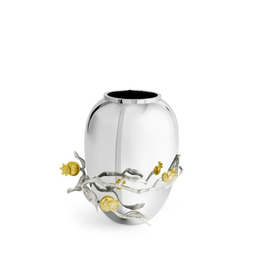 Ваза Michael Aram Pomegranate Silver & Gold В22