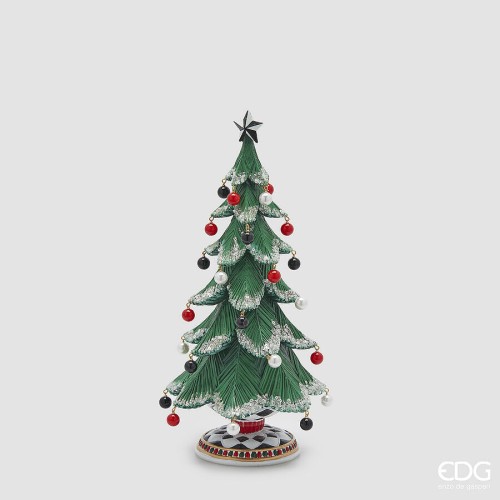 Новогодняя статуэтка EDG Елка с жемчужинами зеленая В36