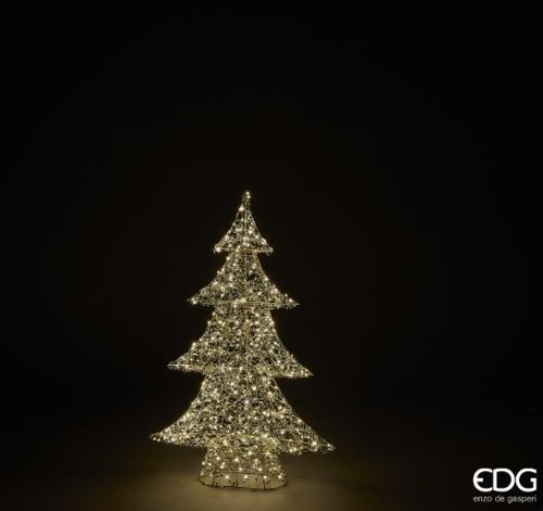 Светящаяся фигура EDG Елка светло-золотая с жемчужинами 500MICROLED В80