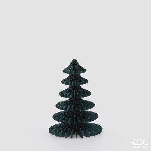 Новогодняя статуэтка EDG Декоративная елочка оригами темно-зеленая В25