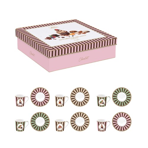 Чашки з блюдцем Easy Life Sweet Moments для кави 100мл х6