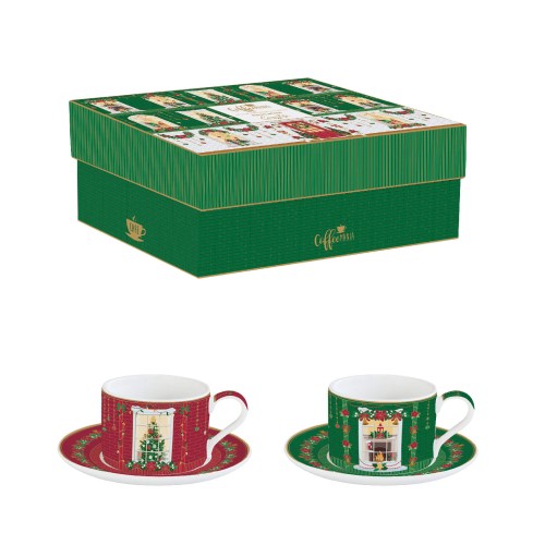 Чашки з блюдцем Easy Life Festive Avenue 240мл х2
