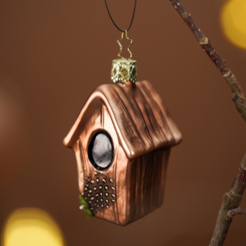Елочная игрушка Inge Glas Скворечник коричневый В8