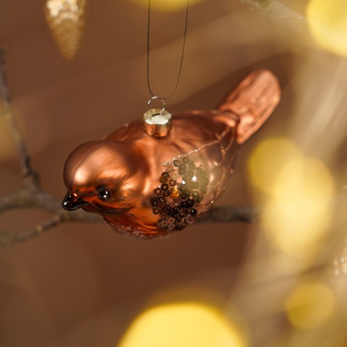 Ялинкова іграшка Inge Glas Пташка коричнева В5