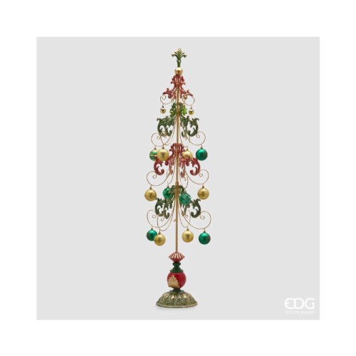 Новорічна статуетка EDG Різдвяна ялиночка з іграшками В125