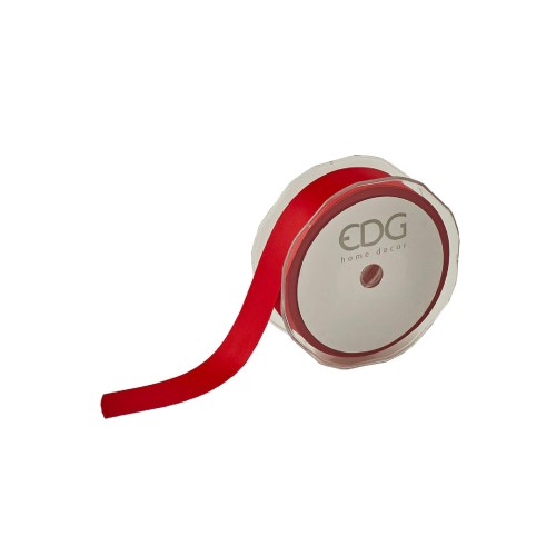 Декоративная лента EDG красная 25мм 20м