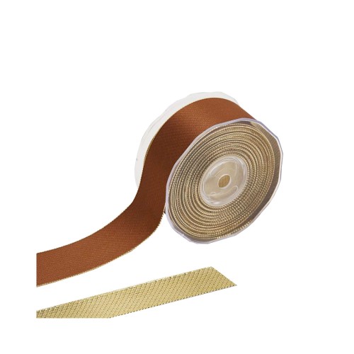 Декоративная лента EDG двухсторонняя кемел золото 40мм 10м