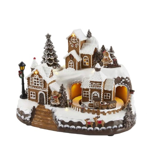 Новогодняя сцена EDG анимационная Зимний городок В22