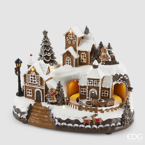 Новогодняя сцена EDG анимационная Зимний городок В22