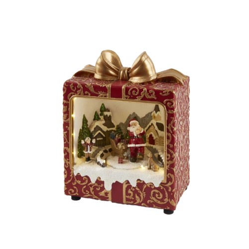 Новогодняя сцена EDG анимационная Санта и подарки В24