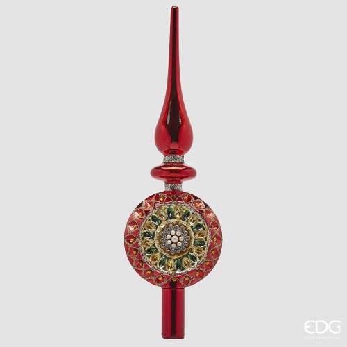 Верхушка на елку EDG Винтаж красная Д29