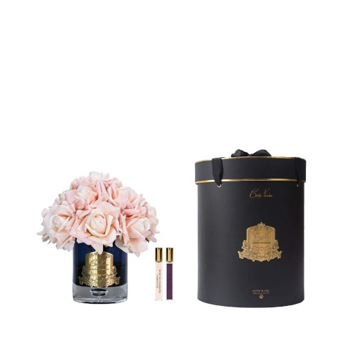 Аромадифузор Cote Noire Luxury Grand 13 троянд рожеве шампанське у чорній вазі 2 парфуми золото