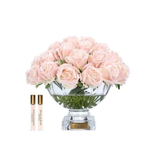 Аромадифузор Cote Noire Luxury Centrepiece 37 рожеве шампанське в прозорій вазі золото