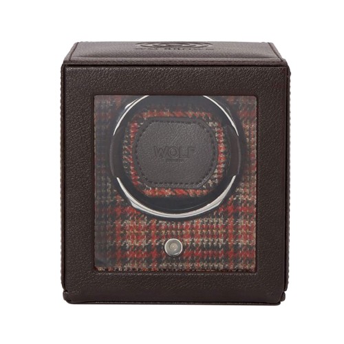 Шкатулка для часов WOLF WM Brown с виндером 13х15х15