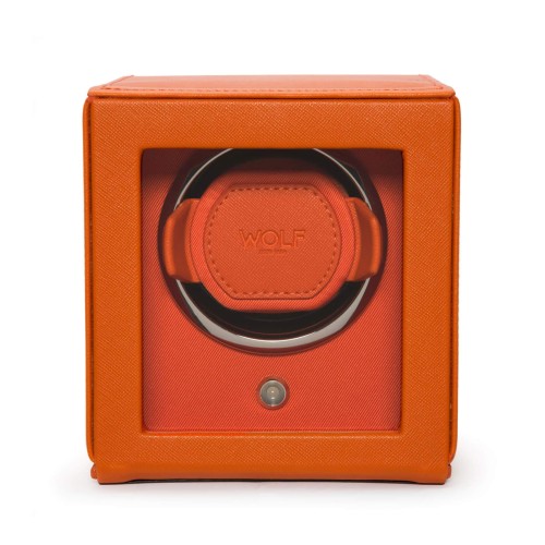 Шкатулка для часов WOLF Tutti Frutti с виндером 14х15х15 оранжевая