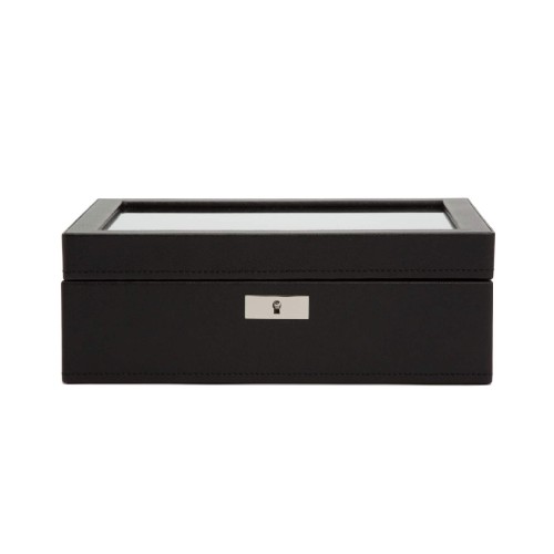 Шкатулка для часов WOLF Roadster 8 отделений 27х23х10 черная