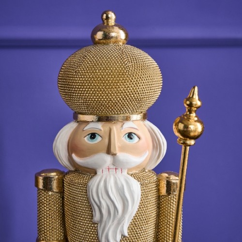 Новогодняя статуэтка ZELENA Щелкунчик золотой В32 а2