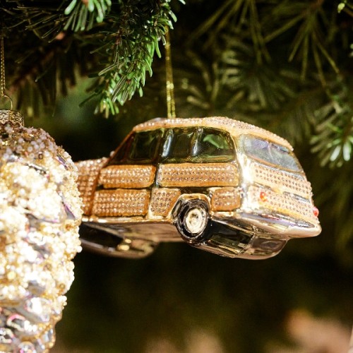 Елочная игрушка ZELENA Машина в стразах Д14