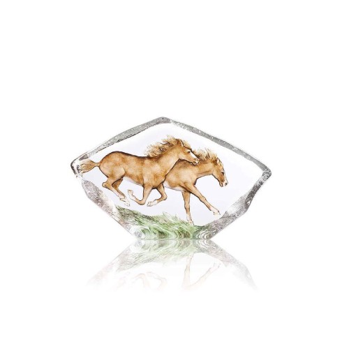 Хрустальная статуэтка Символ года Maleras Лошади коричневые В16