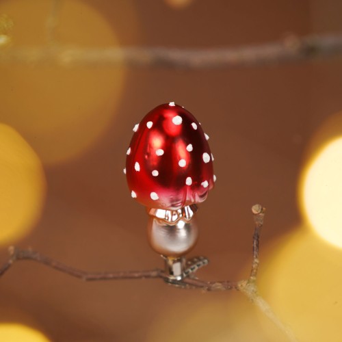 Елочная игрушка Inge Glas Мухоморчик на клипсе В11