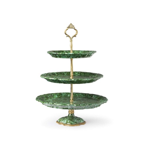 Фруктовниця Abhika Ariet малахіт 3 яруси В44