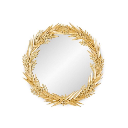 Дзеркало настінне Abhika Вінок золотий Д65
