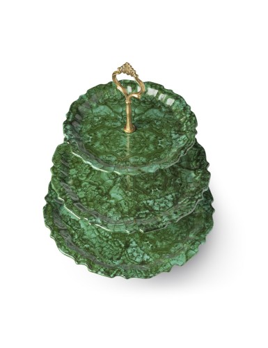 Фруктовниця Abhika Ariet малахіт 3 яруси В44