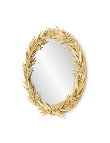 Дзеркало настінне Abhika Вінок золотий Д65