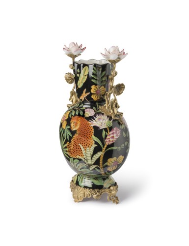 Фарфоровая ваза Abhika Ariet черная В45